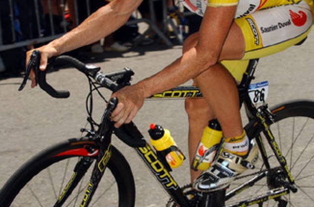 Chris Horner fought bravely today, but unfortunately suffered from gastric problems. Photo copyright Roadcycling.com.