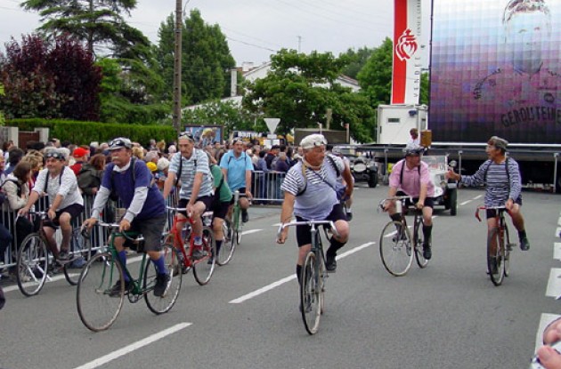 Ghost riders on the track - No wonder Armstrong intends to retire before it's too late. Photo copyright Roadcycling.com.
