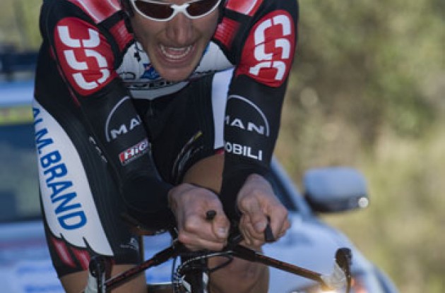 Zabriskie working hard. Photo copyright Roadcycling.com.