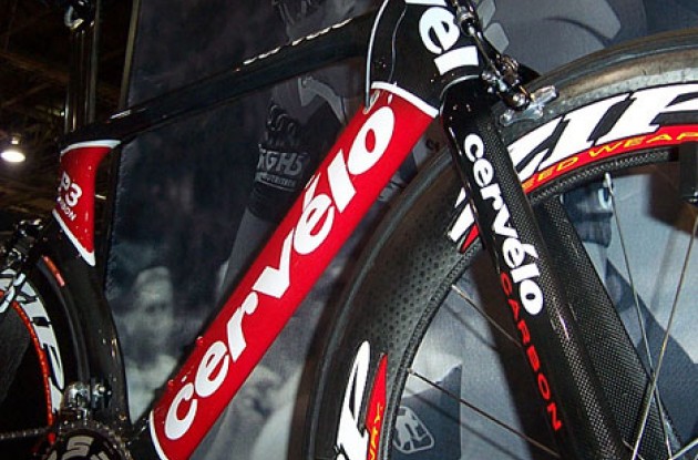 Close-up of the P3 Carbon frame. Photo copyright Roadcycling.com.