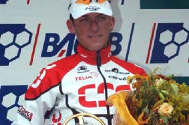 Tyler Hamilton won this year's Tour de Romandie and Liege-Bastogne-Liege. Will the tough man from Marblehead reach Paris? Photo copyright Fotoreporter Sirotti.