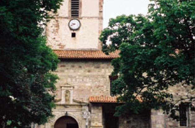 St Etienne de Baigorry church. Photo copyright Paul Rogen/Thomson Bike Tours.