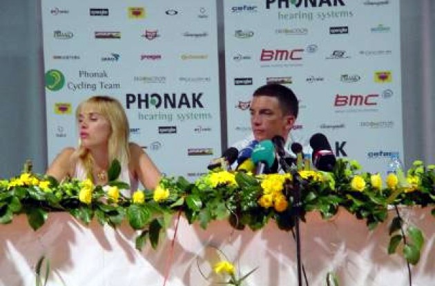 Tyler Hamilton at the press conference: "I feel stronger than last year."