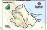 Map showing route for start of Giro d'Italia 2023