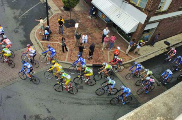 Riders on a ceremonial lap around Dalton, GA, USA.