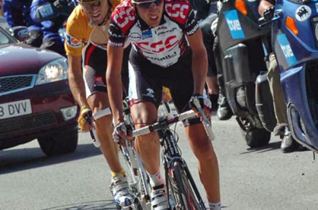 Carlos Sastre and Alejandro Valverde.