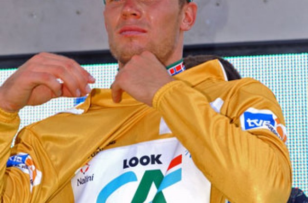 Thor Hushovd took the overall lead today. Photo copyright Roadcycling.com.