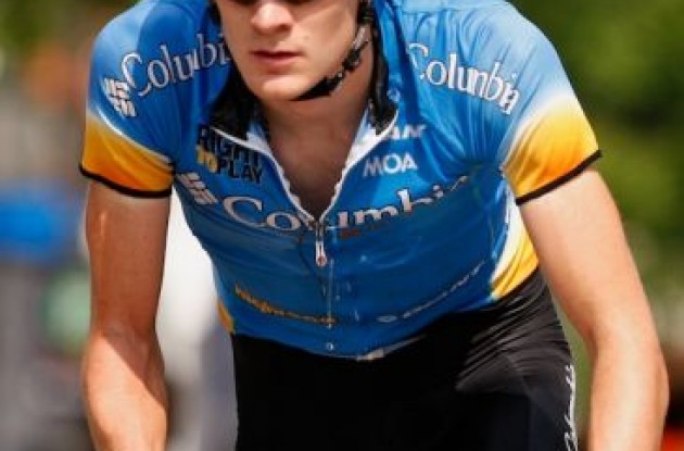 Craig Lewis (Team Columbia) in break. Photo copyright <A HREF="http://pa.photoshelter.com/usr-show/U0000yEwV90OAoAE" TARGET="_BLANK">Ben Ross</A>.