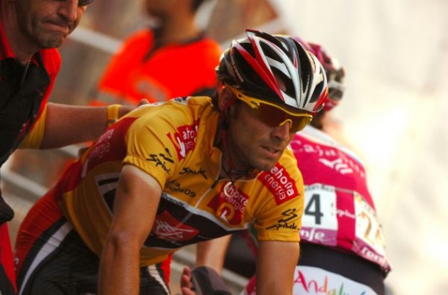 Alejandro Valverde (Team Caisse d'Epargne) is still golden. Photo copyright Fotoreporter Sirotti.
