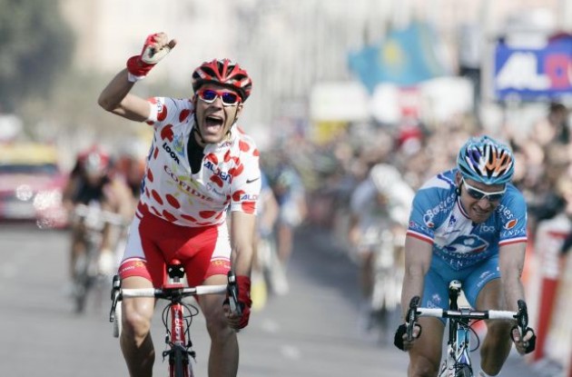 Amael Moinard wins stage 7 of the 2010 Paris-Nice. Photo copyright Fotoreporter Sirotti.