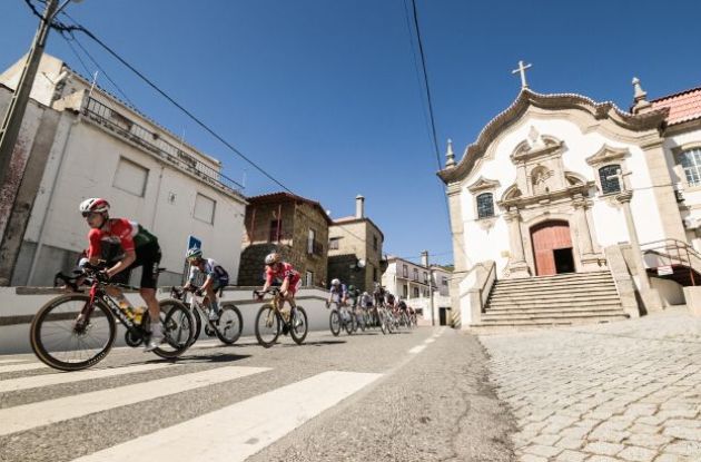 Attila Valter leads the peloton