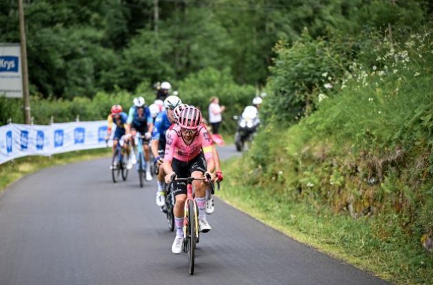 Ben Healy on the attack for Team EF Education-EasyPost-Cannondale