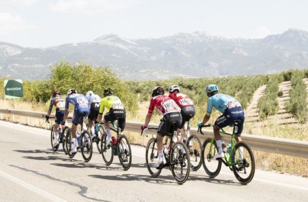 Cyclists in breakaway