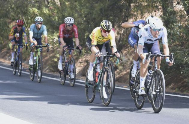 Cyclists in breakaway group