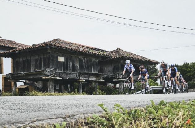 Cyclists during stage 16 of Vuelta a Espana 2024