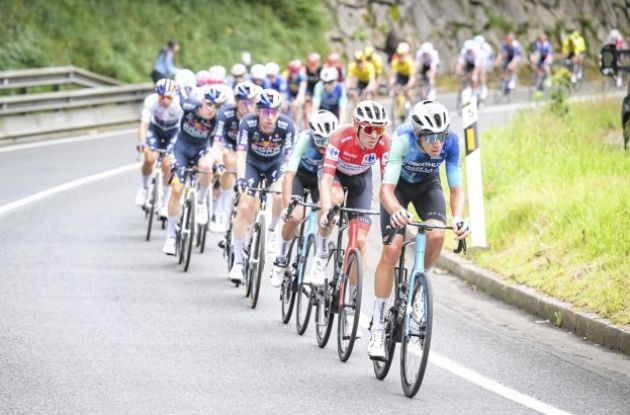 Decathlon-AG2R leading the peloton