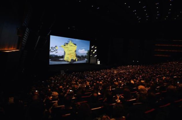 Palais des Congres during the Tour de France route presentation event