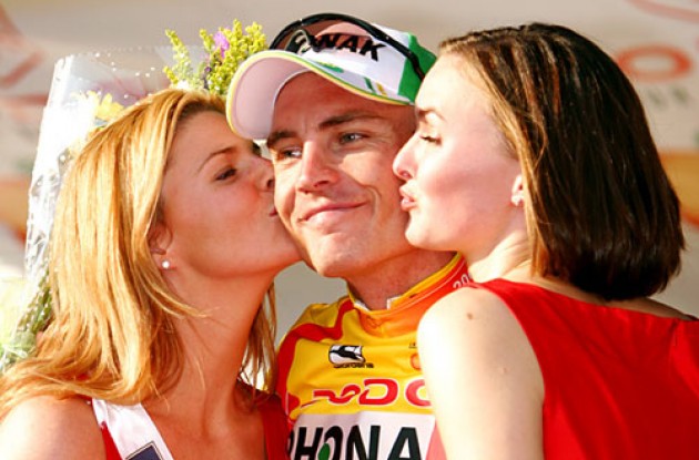 Will there be sweet podium kisses for Hunter in France this July? Stay tuned to Roadcycling.com to find out! Photo copyright Ben Ross/Roadcycling.com/www.benrossphotography.com.