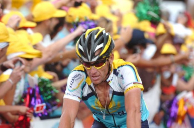 Lance Armstrong (Team Astana .. or Team RadioShack that is). Photo copyright Fotoreporter Sirotti.