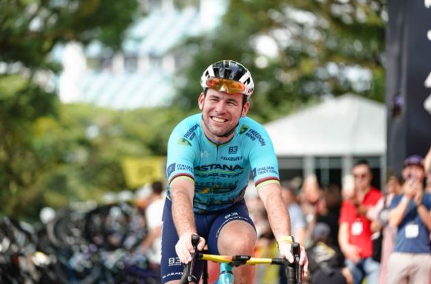 Mark Cavendish looking happy