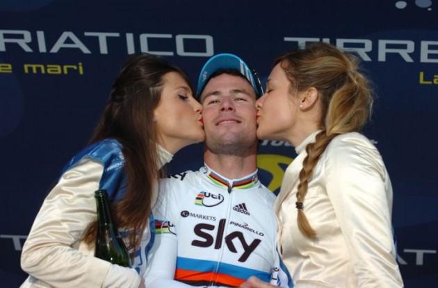 British cyclist Mark Cavendish is looking to make an early statement ahead of the London Olympics with a victory in Saturday's Milan-San Remo classic. Photo Fotoreporter Sirotti.
