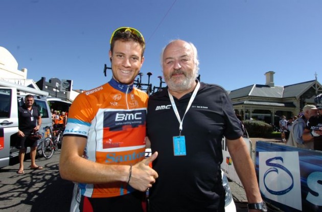Team BMC Racing's Andy Rihs and former race leader Martin Kohler. Photo Fotoreporter Sirotti.