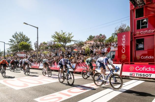 Pavel Bittner sprints to victory in stage 5 of Vuelta a Espana ahead of Wout van Aert