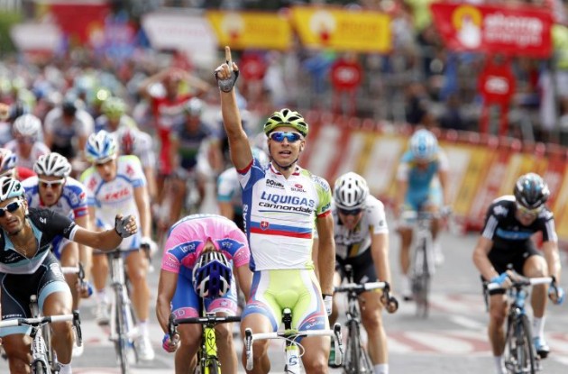 Peter Sagan wins his third Vuelta stage. Photo Fotoreporter Sirotti.