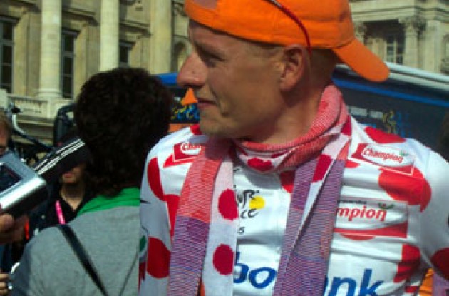 Pretty in spots...Rasmussen after the Tour. Photo copyright Roadcycling.com.