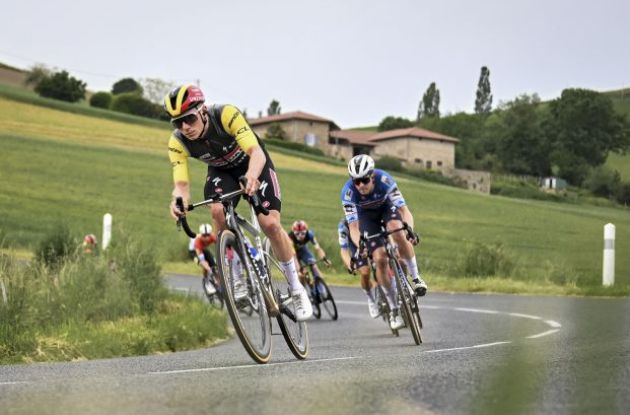 Remco Evenepoel in neutralized stage 5 of Criterium du Dauphine 2024