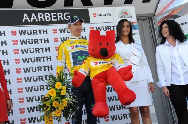 Team Movistar's Rui Da Costa maintains overall 2012 Tour de Suisse lead. Photo Fotoreporter Sirotti.