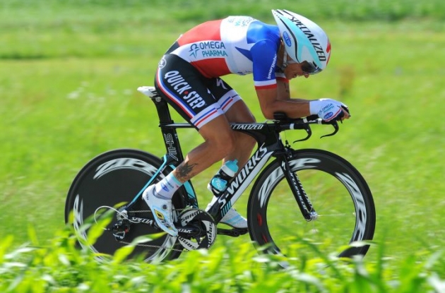 Team Omega Pharma - QuickStep's Sylvain Chavanel. Photo copyright Tim de Waele.