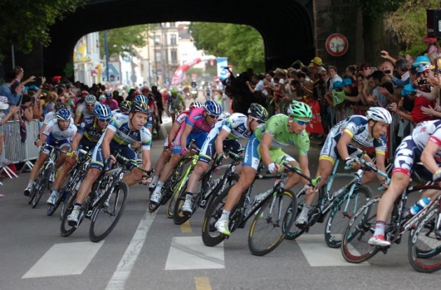 The final kilometer of today's Tour de France stage. Photo Fotoreporter Sirotti.