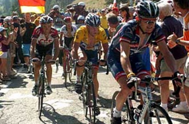 Floyd Landis worked hard for Lance Armstrong again today.