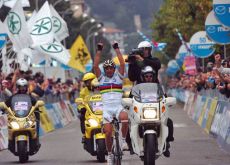 Paolo Bettini takes a beautiful win in honor of his late brother who passed away after a car accident two weeks ago. Photo copyright Fotoreporter Sirotti.