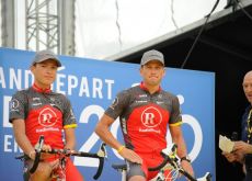 Lance Armstrong and youngster Jani Brajkovic at the 2010 Tour de France team presentation in Rotterdam. Photo copyright Fotoreporter Sirotti. Lance Armstrong and youngster Jani Brajkovic at the 2010 Tour de France team presentation in Rotterdam. Photo copyright Fotoreporter Sirotti.