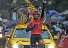 Sanchez takes the win. Photo copyright Roadcycling.com. Sanchez takes the win. Photo copyright Roadcycling.com.