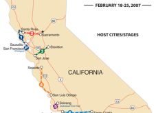 2007 Tour of California route