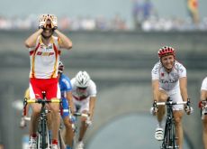 Italy's Davide Rebellin (right). Photo copyright Fotoreporter Sirotti.