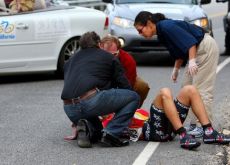 Francisco Mancebo (Team Rock Racing) shortly after his crash. Photo copyright Vero Image.