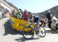 Team Movistar's Vasil Kiryienka on his way to victory. Photo Fotoreporter Sirotti.