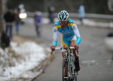 Alberto Contador (Team Astana) on his way to victory. Photo copyright Fotoreporter Sirotti.