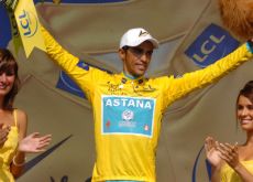 Alberto Contador still leads the 2010 Tour de France before the 2nd rest day. Photo copyright Fotoreporter Sirotti.