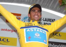 Alberto Contador (Team Saxo Bank - Sun Gard). Photo Fotoreporter Sirotti. Alberto Contador (Team Saxo Bank - Sun Gard). Photo Fotoreporter Sirotti.