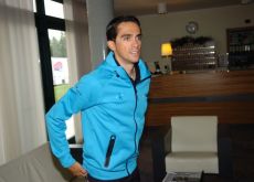 Alberto Contador on his way.