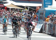 Team Lotto-Belisol's Andre Greipel powers to 2nd stage victory in 2012 Santos Tour Down Under and reclaims overall race lead. Photo Fotoreporter Sirotti.
