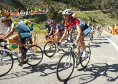 Lance Armstrong, Cadel Evans and Andy Schleck. Photo copyright Fotoreporter Sirotti.