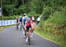 Ben Healy on the attack for Team EF Education-EasyPost-Cannondale