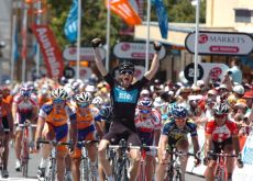 Ben Swift (Team Sky) wins stage 2 of the 2011 Santos Tour Down Under. Photo Fotoreporter Sirotti.