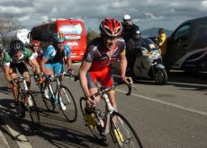 Chris Horner (Team Radioshack) leads the breakaway group. Photo copyright Fotoreporter Sirotti.
